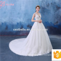 China Custom Made Suzhou Sequined Lace Sexy Deep V White One Wedding Dress 2017